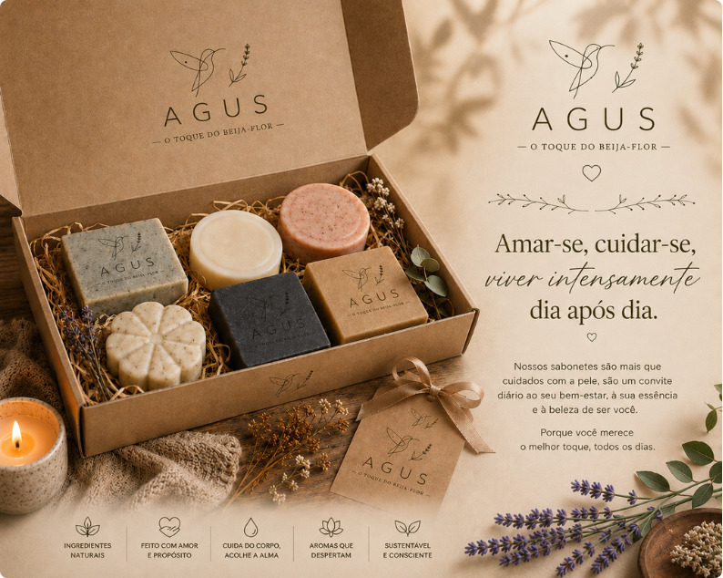 Caixa ÁGUS com sabonetes artesanais